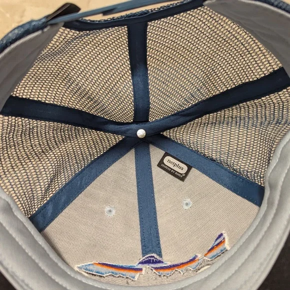 Patagonia Fitz Roy Trout Trucker Hat Blue - Picture 3 of 4